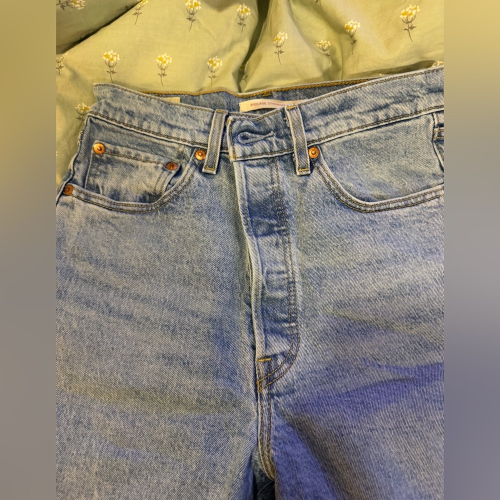 Levi’s high-rise ribcage straight jeans W27 L27 - Picture 7 of 9